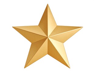 Obraz premium Gold star isolated on white