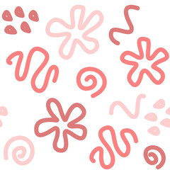 pink flower abstract line pattern. Vector.eps