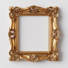 Baroque Gold Frame. Ornamental Vintage Style for Luxury Home Decor and Artistic Framing