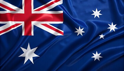 Australian Flag Close up Draped Fabric Texture National Symbol Aussie Pride
