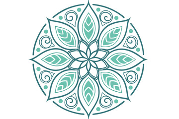 Elegant abstract mandala logo for yoga and spa businesses