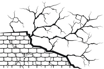 Cracked concrete texture background grunge stone wall design