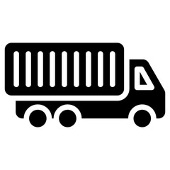Freight Truck Icon Black Solid