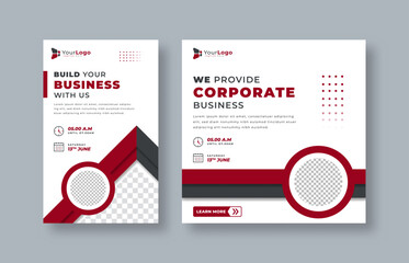 Business Growth Social Media Banner Template for Entrepreneurs – Editable Vector Design for Startup Success, Leadership, and Marketing Campaign
