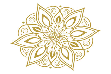 Elegant golden mandala logo for spa center