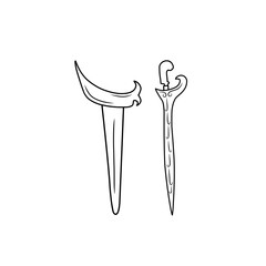 hand drawn keris icon