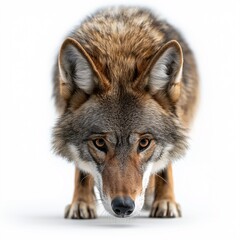 Obraz premium Majestic Wolf Predator. Captivating Wildlife Portrait in Natural Forest Habitat