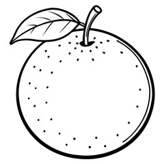 Simple Clementine Vector on White