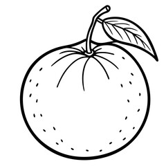 Simple Clementine Vector on White