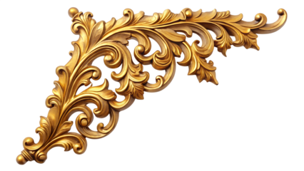 Golden Ornate Corner Design 