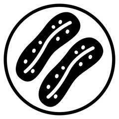 fried banana glyph icon