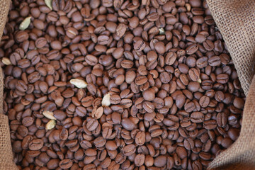 Freshly roasted coffee beans ready for brewing delights