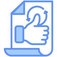 Feedback Icon Outline Blue