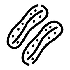 fried banana line icon