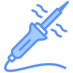 Solder Icon Outline Blue