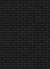 Black brick wall background texture design &ndash; Dark brickwall pattern at night as a seamless wallpaper backdrop.