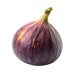 Juicy Purple Fig: A Vibrant Close-Up of Fresh Fruit on transparent background