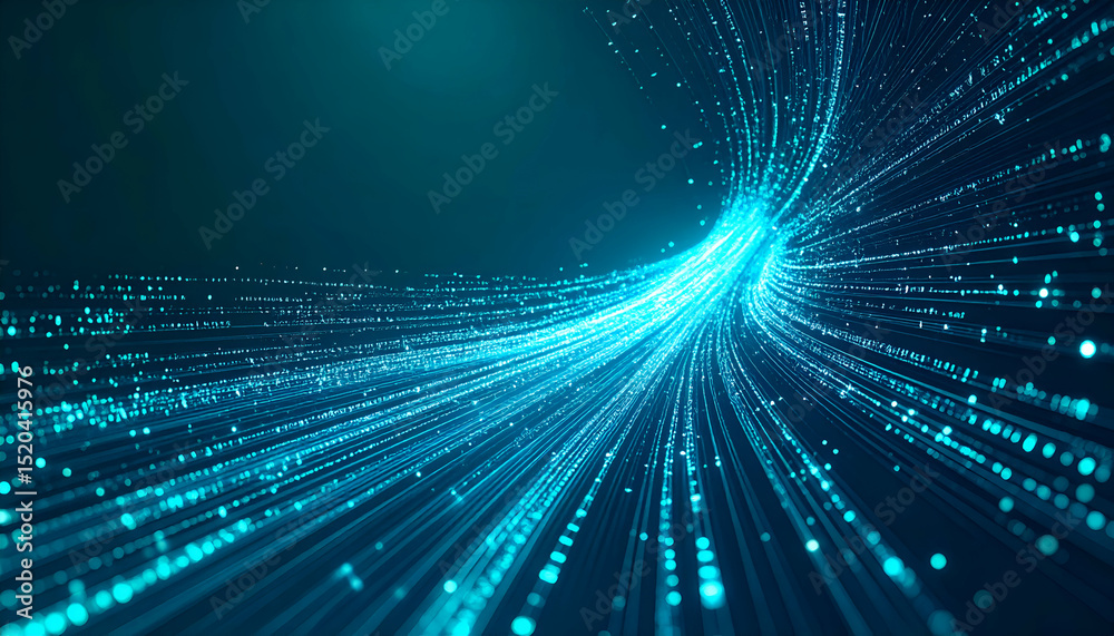 Aufkleber abstract data stream visualizing the flow of digital information