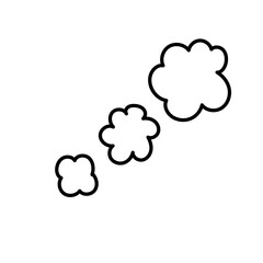 線画の湯気アイコン