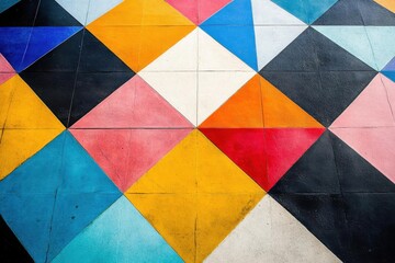 colorful geometric shapes create Pattern, Abstract Aesthetic, Art and Design