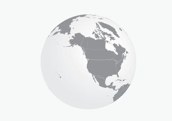 World map globe vector.