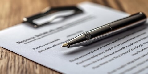 Review Document with Pen, Focus on Details for Accuracy and Clarity