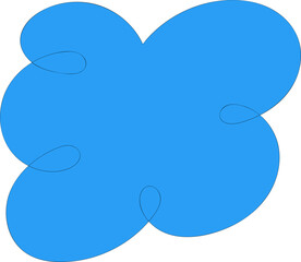 Blob Petal Flower With Asymmetric Loops