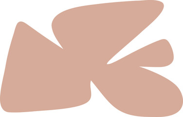 Abstract Cutout Leaf Shape With Bold Angles