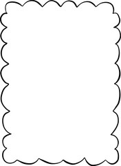 Doodle Frame With Continuous Scalloped Border