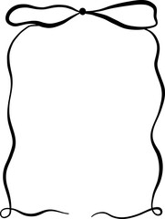 Large Ribbon Frame With Bold Centered Bow