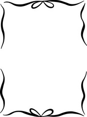 Loose Ribbon Frame With Centered Bow Detail