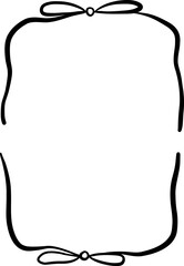 Ribbon Frame With Bow Accent On Top Corners