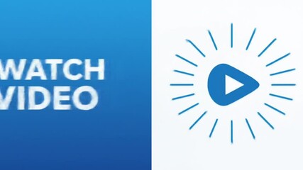 A dynamic blue button encouraging action with the text "WATCH VIDEO" in a prominent white font. To the left