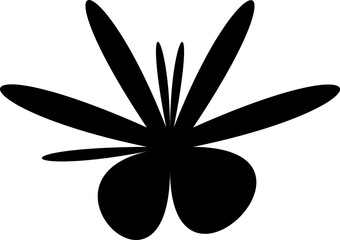 Abstract Flower with Petal and Leaf Hybrid Shapes