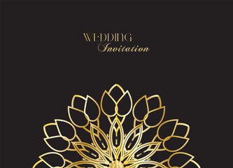 The Gold Mandala Wedding Iinvitation Card