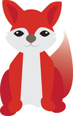 A vector art of a fox.