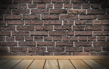 Grunge bricks wall and floor background.