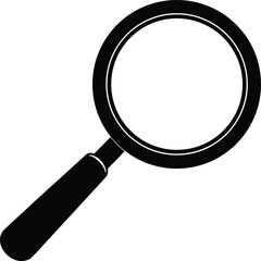 magnifying glass on white background