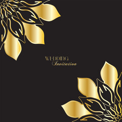 The Gold Mandala Wedding Iinvitation Card © Adin