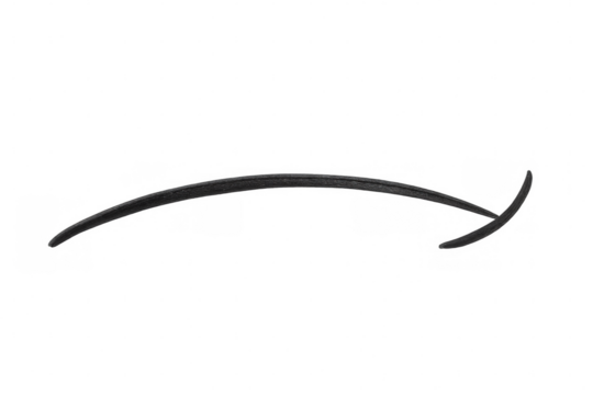 Black underline stroke featuring downward-pointing arrow, isolated on transparent background