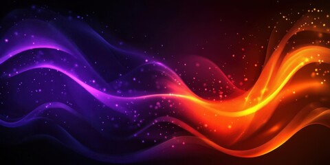 Obraz premium Colorful Abstract Waves Sparkle and Flowing Light Energy Background Concept