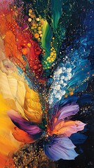 Australian visual artist doing designing abstract composition
