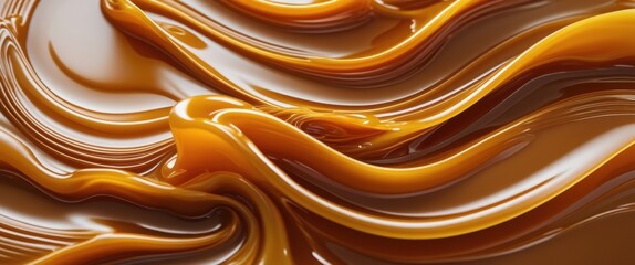 dynamic liquid swirl in rich brown hue illustration