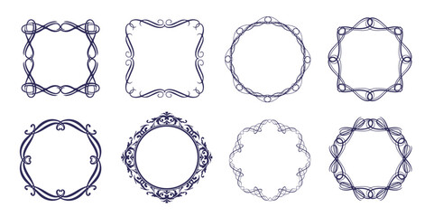 Antique Frame Design Collection: Vintage Decorative Frame Set