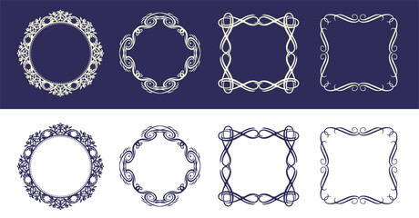 Antique Frame Design Collection: Vintage Decorative Frame Set