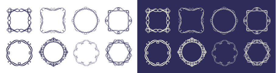 Antique Frame Design Collection: Vintage Decorative Frame Set