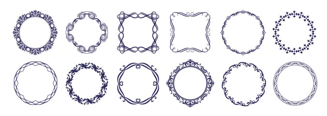 Antique Frame Design Collection: Vintage Decorative Frame Set