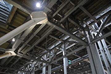 建物の鉄骨構造