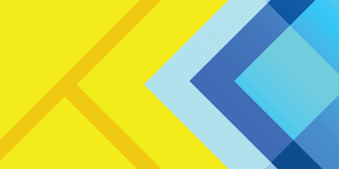 Abstract Geometric Pattern With Vibrant Blue and Yellow Triangles