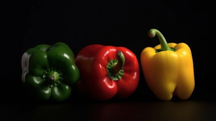 Colorful bell peppers display